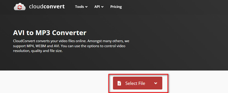 Cloudconvert Add AVI Files