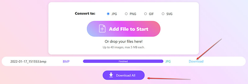 Convert BMP to JPG Online