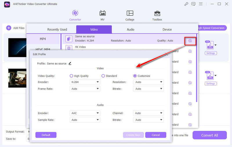 Customize MP4 Output in Arkthinker