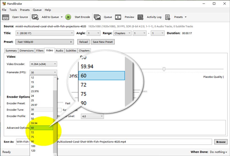 Håndbrems 60FPS Video Converter