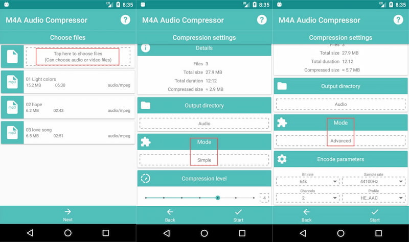 Compresseur audio M4A