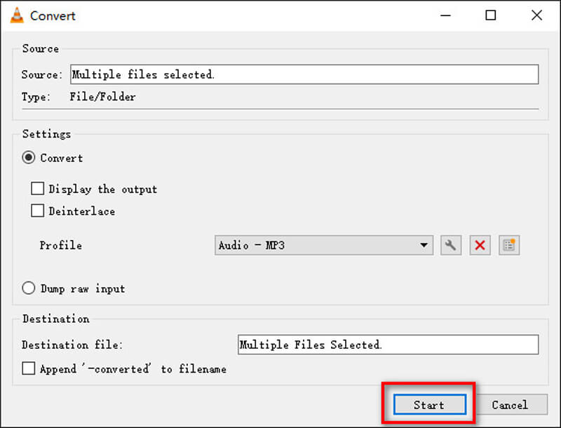 VLC Convert AVI to MP3