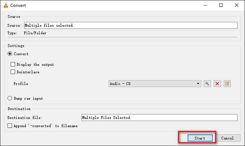 تحويل M4A إلى WAV باستخدام VLC