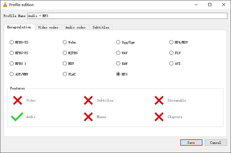 Convertitore VLC MOV in OGG