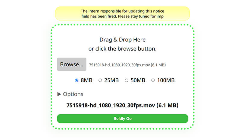 8MB videokompressori