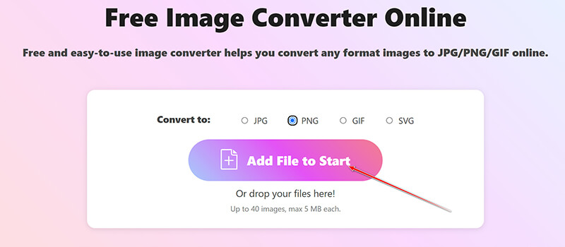 Voeg PNG online converteren toe