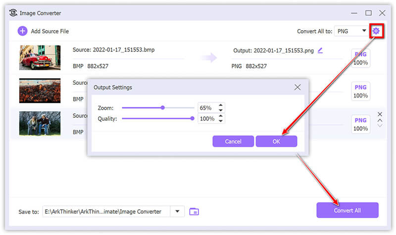 Arkthinker Convert BMP to PNG