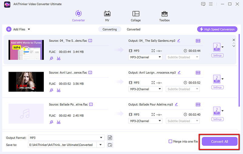 Arkthinker Converter Flac para MP3