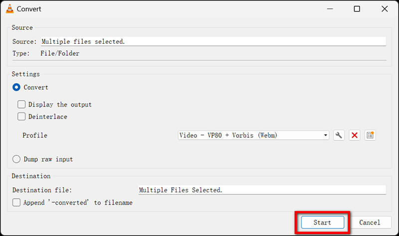 Convert MXF to MP4 in VLC