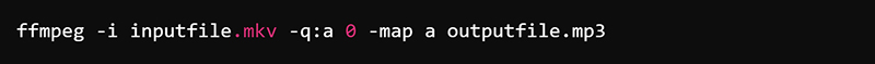 FFmpeg MKV to MP3 Command