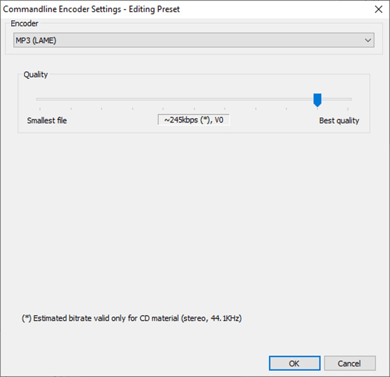 MP3 Settings in Foobar2000