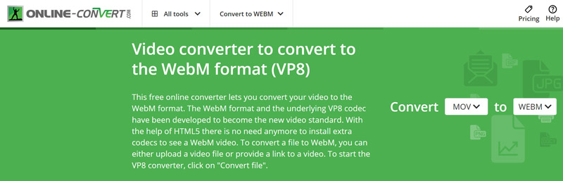 Онлайн конвертер WebM Converter