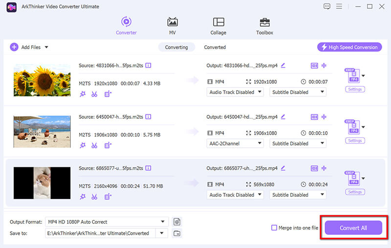 Converter M2ts para MP4 Arkthinker