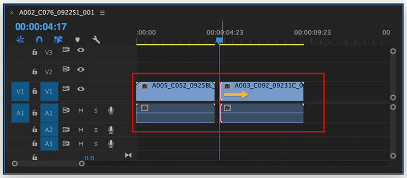 Drag Clips in Premiere