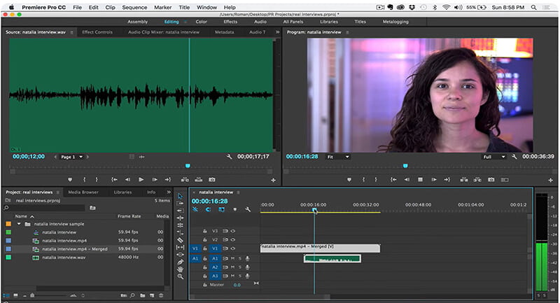 Preview Video Audio in Premiere