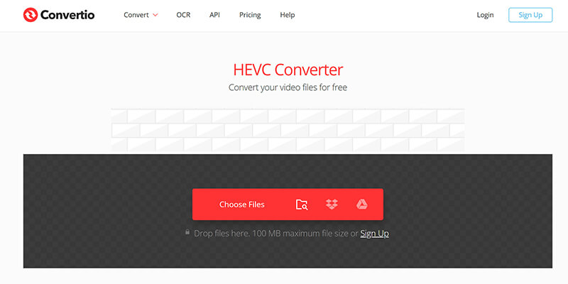 Upload HEVC Convertio