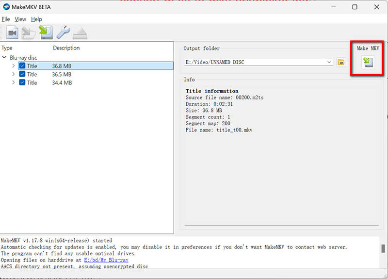 Convert M2TS to MKV Makemkv