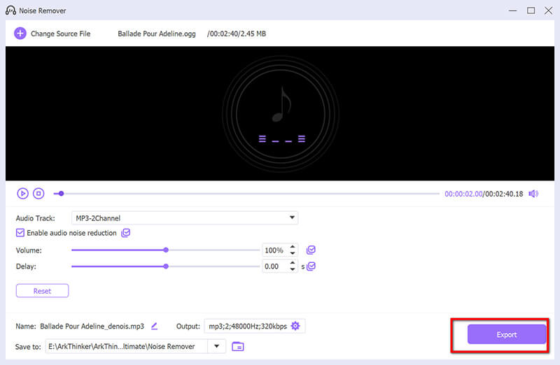 Remove Background Audio Noise