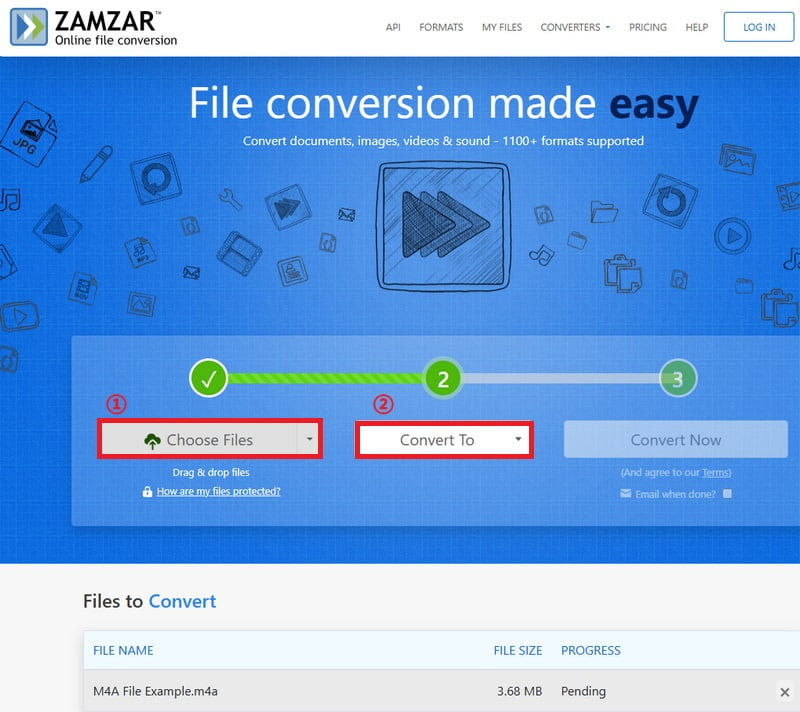 Zamzar Convert M4a to Mp3