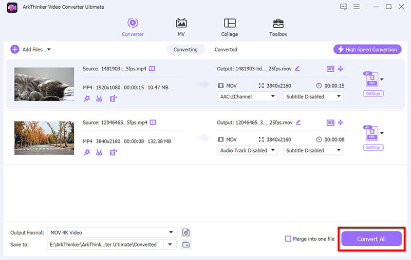 Convertire MP4 in formato MOV