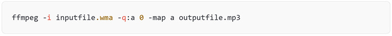 FFmpeg Конвертировать Wma в Mp3