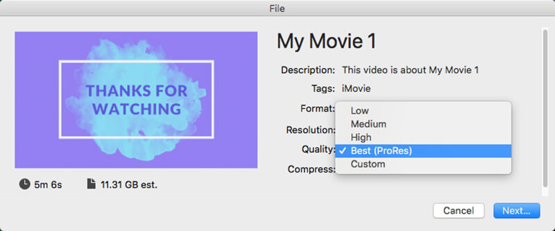 Quicktime Convert MP4 to MOV